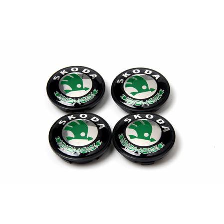 SK02- 56MM 4-pack Center kattaa Skodan Silver one size