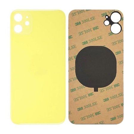 IPhone 11 Baksida Glas med Självhäftande tejp - Gul