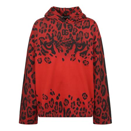 Dolce & Gabbana, hoodie Czerwony, Mężczyzna, Rozmiar: S