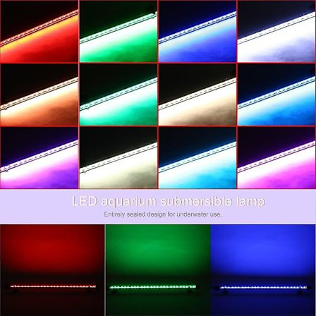 LED-lampa för akvarium, nedsänkbar, 5050smd ljuslist