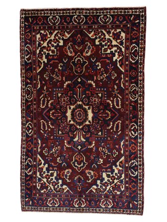 160X255 Tappeto Bakhtiar Orientale Nero/Rosso Scuro (Lana, Persia) Carpetvista