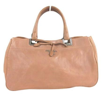 Prada Vintage, Pre -owned Leather Handbag Beige, Dames, Maat:ONE Size
