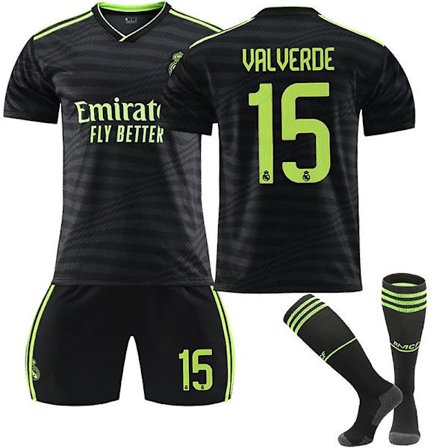 Mordely 2022-2023 Real Madrid 2 Fotbollströja Set No.15 Uniform