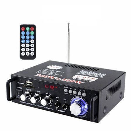 Bluetooth 5.0 Stereo Audio 12V 220V 600W 2-kanals LCD-display Høj Fidelitet