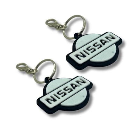 2x Nyckelring Clip On & Go karbinnyckelring för Nissan