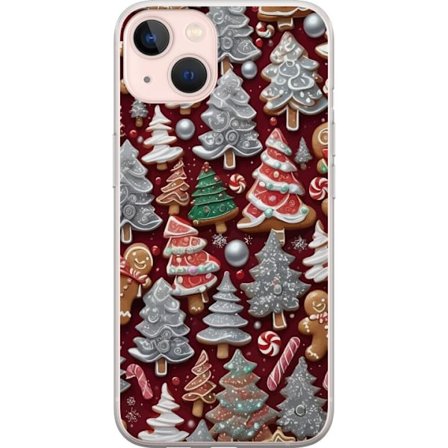 Kompatibelt Mobilskal till Apple Apple iPhone 13 mini Mysigt julmotiv med granar, godis och vinterfärger