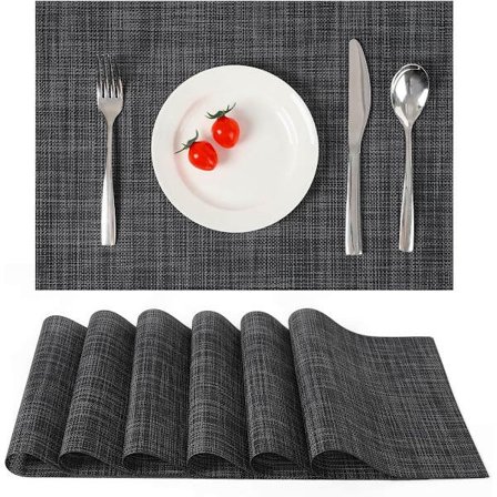 6 st - Bordstabletter - Bordsmatta - PVC-bordstablett - Isoleringsmatta för matbord - Tvättbara bordstabletter