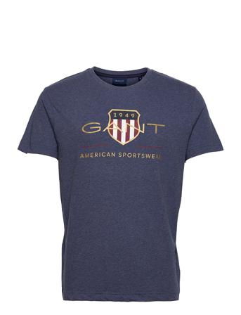 D2. Archive Shield Ss T-Shirt T-shirt Blå GANT
