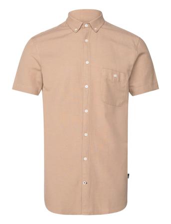 Johan Linen S/S Shirt Brown Kronstadt