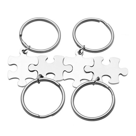 Bedste venner nøgleringe til 4 - Nøglering i rustfrit stål