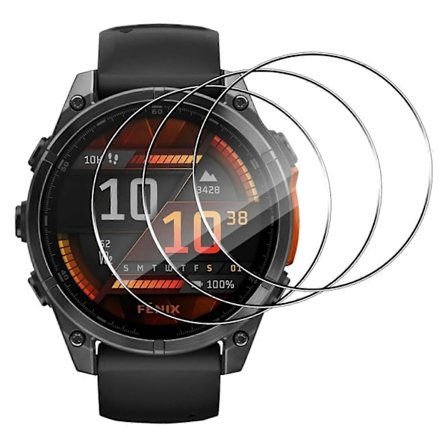 3 stk. skjermbeskytter for Garmin Fenix 8 47mm HD Klar Klokkeskjermfilm (FMY)