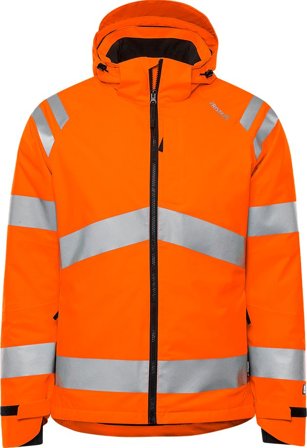 Arbetskläder Fristads Herr Varsel Green vinterjacka stretch 4682 GLPS, klass 3, Varsel Orange