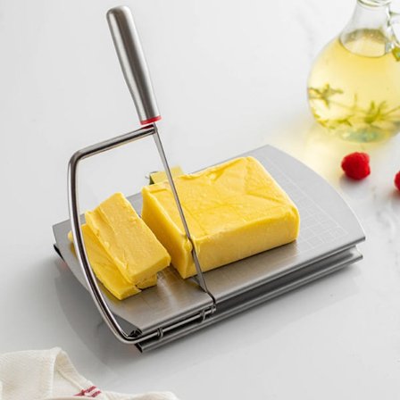 Ostehøvl, multifunktionel osteskærer i rustfrit stål til blokost, smør, pølser, frugt, køkkenredskab, osteskærebræt