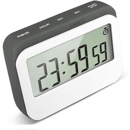 Digital Køkken Timer 12/24 Timer Alarmur med Magnet, ZQKLA