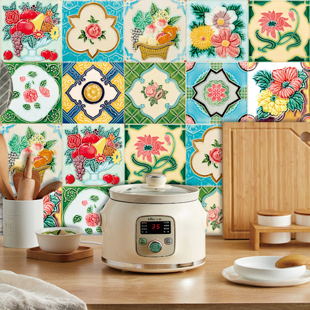 20 ark (15 x 15 cm) Mandala väggdekaler - PVC - Vattentät(stil 3)