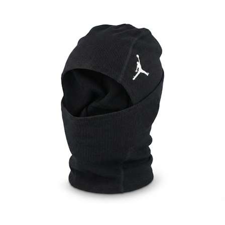 Nike - Schwarz balaclava Mütze - Jordan Flight Warm Rib Knit Hood Black Balaclava @ Hatstore