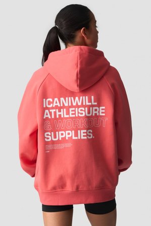 ICANIWILL - Everyday Hoodie Print Dark Pink Peach - Damen - ICIW