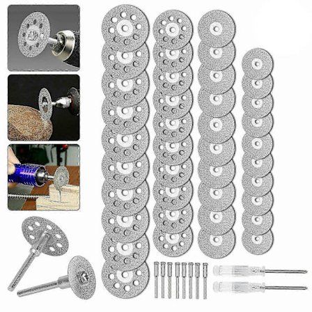 50 stk./sett Diamantslipeplater Sirkulær Kutteskive Sag Dremel Tilbehør