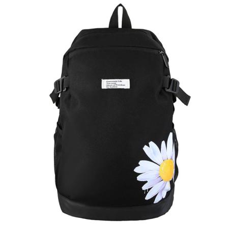 Uformell mote Vanntett ryggsekk for ungdomsskolestudenter med stor kapasitet Black Daisy