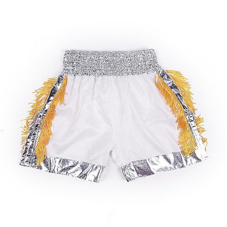 Muay Thai Shorts med tofsar, boxningshorts för kvinnor, män och barn, andningsbara satinkickboxningsträningsbyxor, MMA-kampsportutrustning