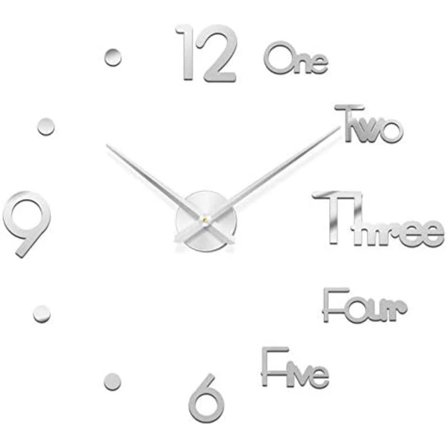 DIY 3D Vægklokke Moderne Design Vægklokke 3D Spejlklistermærke