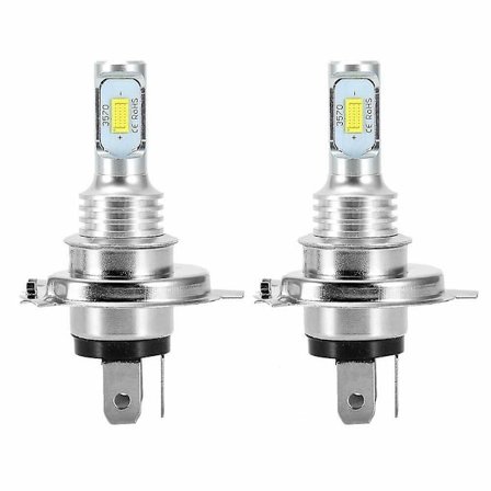 2x H4 9003 Hb2 6000k Super Hvit Csp Led Hovedlys Pæresett Høy/Lavstråle Canbus