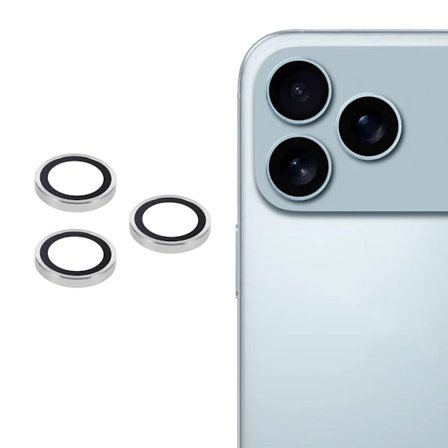 Kameraskydd i härdat glas för iPhone 17 Pro Max - Silver