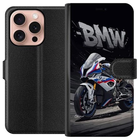 Apple iPhone 16 Pro Tegnebogsetui Rosemarmor motiv - elegante sten med en blank overflade og pastelfarver, ideel til chic og feminin design