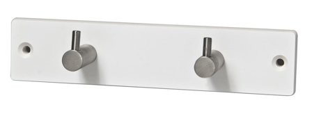 Skånebeslag 3455008 Knaggrekke hvit 4 stk. kroker, 300 mm, Garderobeinnredning