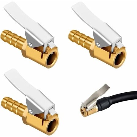 Messing Messing Inflation Dyse Luftpumpe Klip Inflation Ventil Konnektor Bil Dæk Ventil Adapter til Bil Lastbil Dæk Pigget 8mm