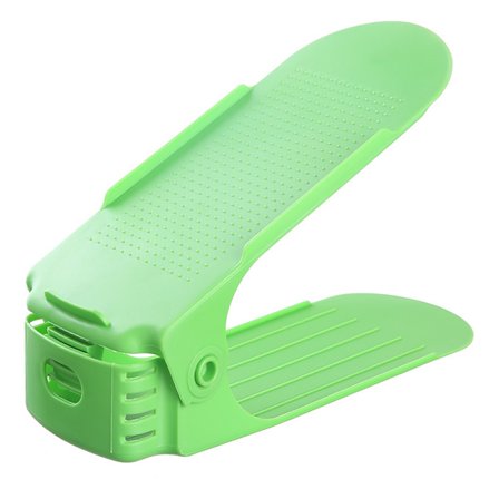 Tvådelat platsbesparande skoställ (Grön) - 25*9*7.5cm