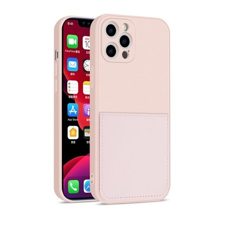 iPhone 12 Pro Max skal med korthållare - Rosa