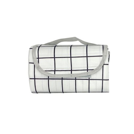 Picnic Tæppe, Strandtæppe, Fugtmåtte, Hvidt Net, 1,5*2m