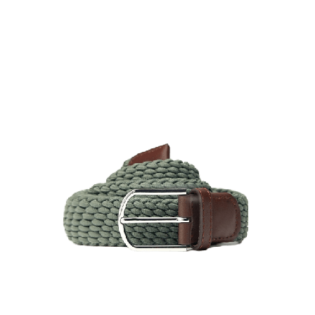 John Henric Braided Belt Skärp Herr Grön 100