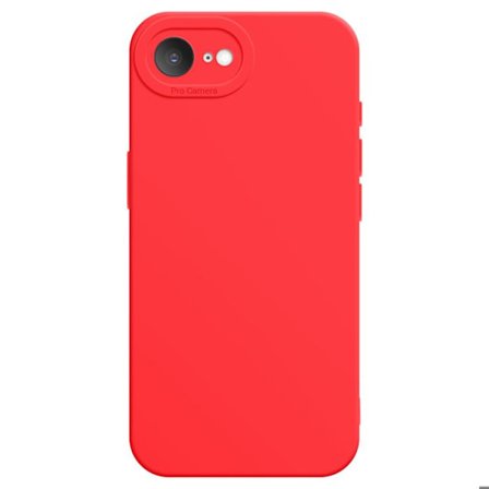 Kotelo - ILMOITA - iPhone 16e - Pehmeä Silikoni - Punainen - Tyylikäs