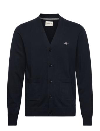 GANT Classic Cotton V-Cardigan Marinblå