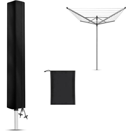 Vedenpitävä pyörivä pyykinkuivaustelineen suojus ulkokäyttöön, suojus pyörivälle pyykkinarutelineelle - 210D, 160x15x15cm