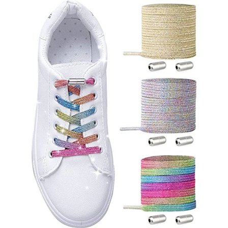 3 par - Elastiske snørebånd til voksne og børn - ubundet / u