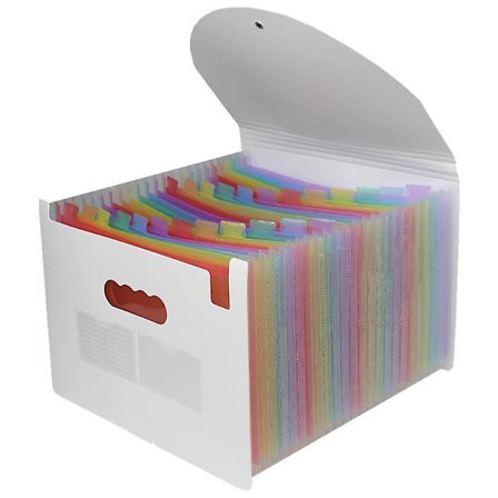 13 Rum A4 Filmappe, Administrativ Dokument Opbevaring, Dokument Sortimentrækkevidde Gusseted Lommer, Opbevaringsboks, Udvidbar Holder Og Farve Etiket