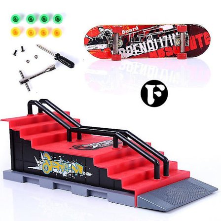 Tech Finger Skateboard Kit Finger Bike BMX Mini Tvåhjuling Scooter Board Skate Fingers Sportsträning Rekvisita Ramp Skate Park Leksaker Pop