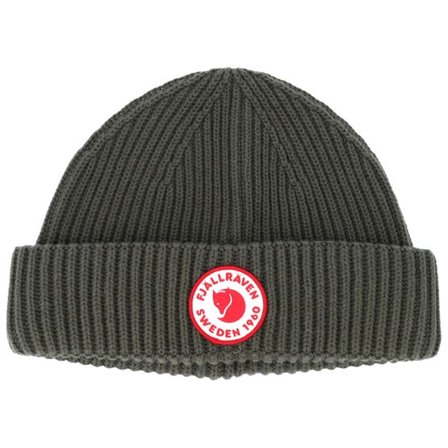 Fjällräven - Grön shortbeanie Beanie - 1960 Lite Logo Deep Forest Knit Short Beanie @ Hatstore