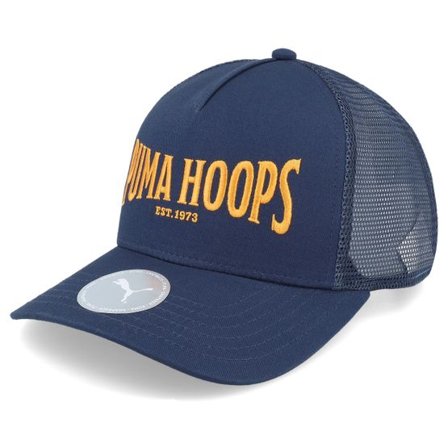 Puma - Blå trucker Keps - Basketball Cap Club Navy Trucker @ Hatstore