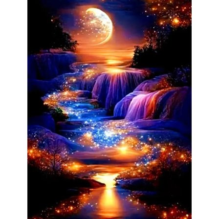 30x40cm 5D Fuld Diamant Maleri Runde & Firkantede Diamanter Håndlavet DIY Dekorativt Stykke - DW754