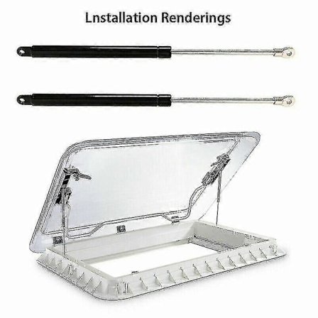 2 X Gassfjærer Passer Dometic-kompatibel Seitz Heki Caravan Luke Takvindu 330mm Uk_Newway