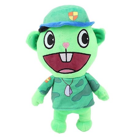 28cm Happy Tree Friends plysjdukke Anime Cartoon Flippy Fliqpy Flaky Nutty plysjleketøy gave (Flippy)