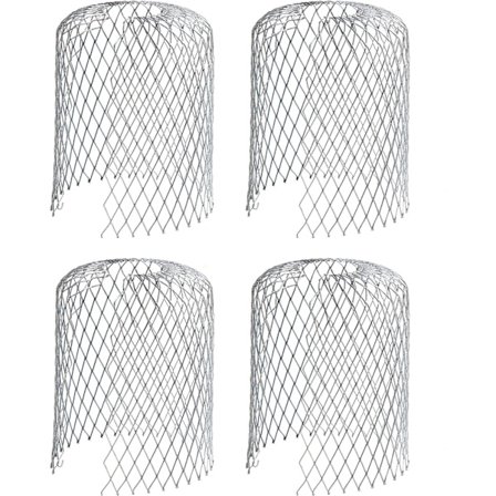 Sæt med 4 tagrender skærm metal tagrender beskyttelse nedløbsbeskyttelse blad Si