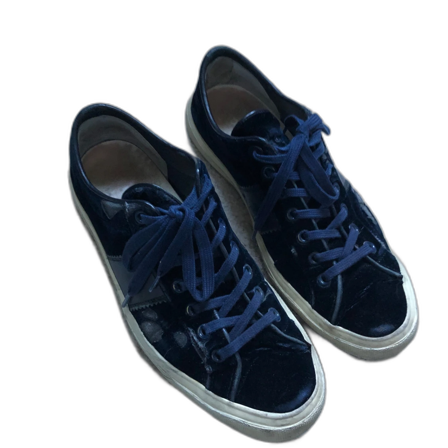 Mörkblå sammetssneakers från Tom Ford