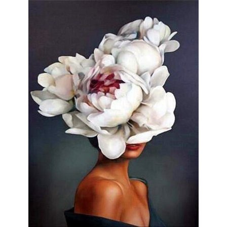 30x40cm 5D DIY timanttimaalaus täydellinen, sarja kukka ja nainen #F, DIY D