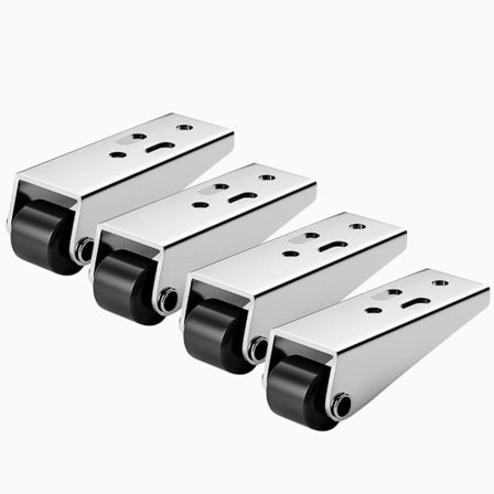 23mm Mini Rullar, Nylon Rulllager Riktning Rullar, Toppplatta Fast Rulle, Galvaniserad Konsol, Lämplig för Sänglåda, Möbel