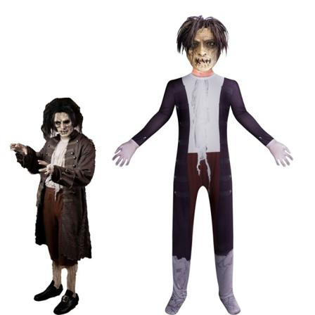 Häxor är också galna 2 Halloween nya gränsöverskridande cosplay karnevalsdag täta sammanfogade barndräkter 150cm
